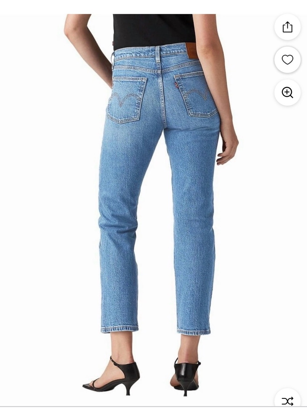 Levi's womens  Wedgie Straight Calling All Blues Straight Jean size 28 ankle - Picture 2 of 9